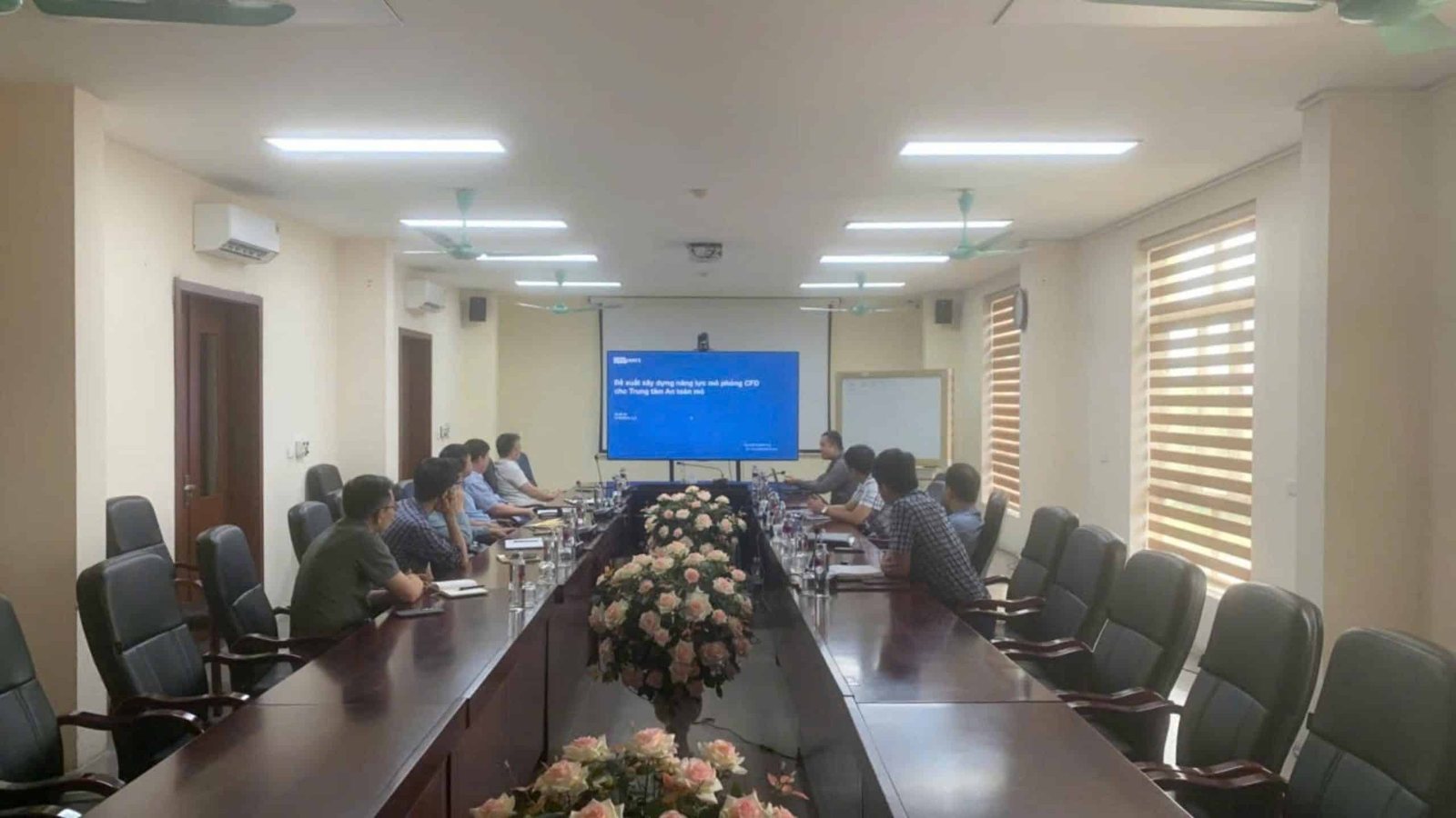 Buổi làm việc với ban lãnh đạo Trung tâm An toàn Mỏ